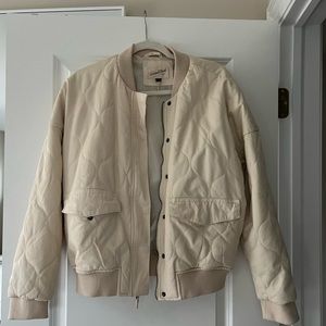 Oversized Quilted Bomber Jacket